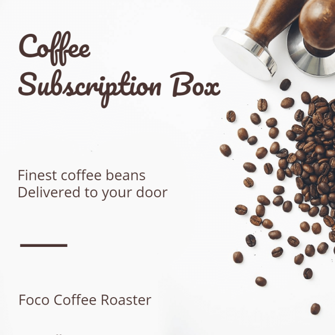 Brown Line Element Simple Coffee Beans Delivery Service Introduction Ecommerce Story预览效果