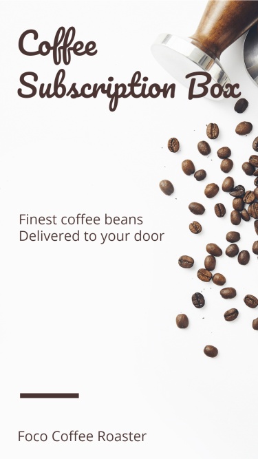 Brown Color System Simple Coffee Beans Delivery Service Introduction Ecommerce Story