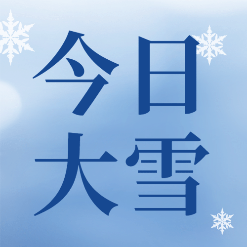 大雪节气祝福实景雪花公众号次图预览效果