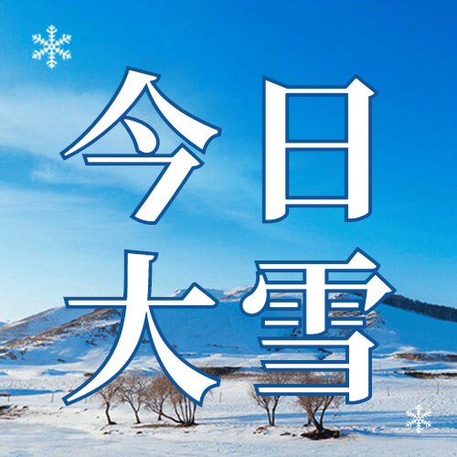 大雪节气祝福实景唯美公众号次图预览效果