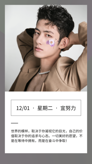 简约早安晚安爱豆语录日签明星应援预览效果