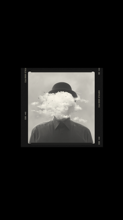 Black Filter Retro Style Cloud Man Display Instagram Highlight