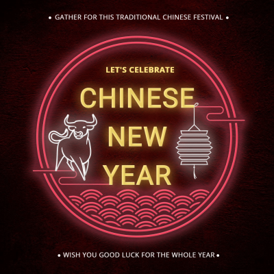 Fashion Chinese New Year Celebrate Greeting Instagram Post