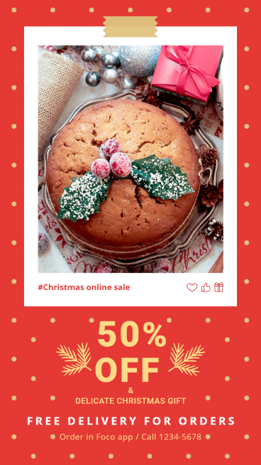 Literary Christmas Delicacy Delivery Ecommerce Story预览效果