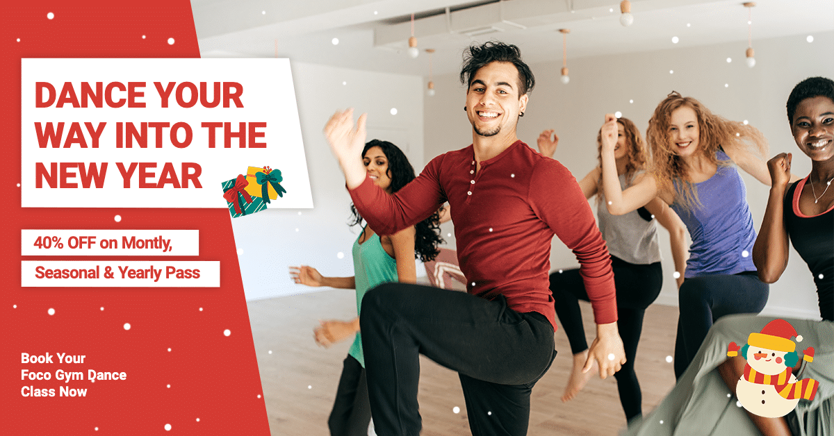 Gym Dance Classes New Year Holiday Promotion Ecommerce Banner预览效果