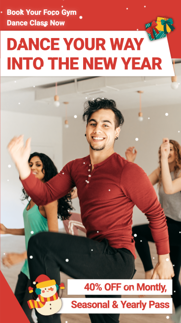 Gym Dance Classes New Year Holiday Promotion Ecommerce Story预览效果