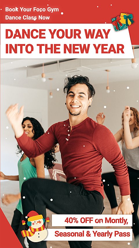 Gym Dance Classes New Year Holiday Promotion Ecommerce Story
