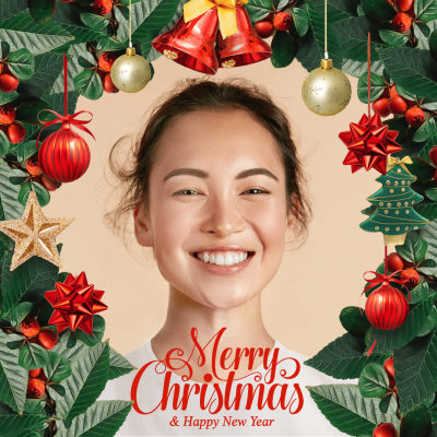 Christmas Creative Holiday Frame Personal Profile Instagram Post Profile