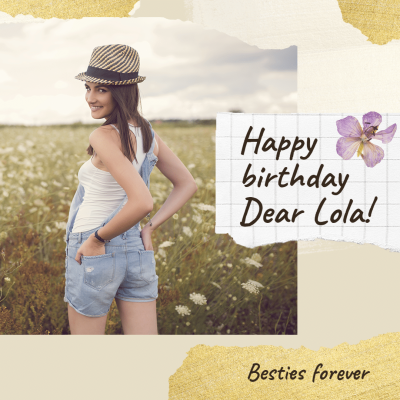 Birthday Friend Wishing Template Simple Style Poster Instagram Post