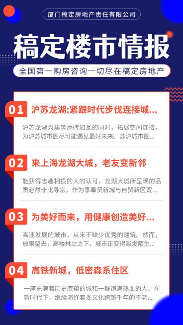房地产政策资讯科技风海报预览效果