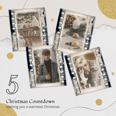Literary Christmas Countdown Photo Instagram Post