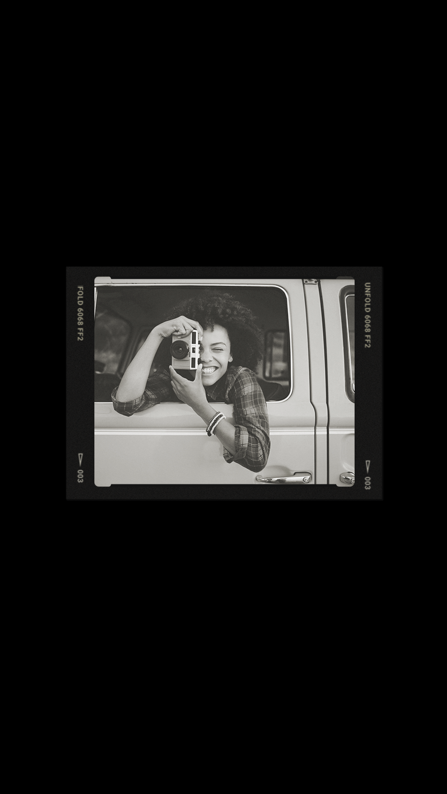 Retro Black Filter Camera Woman Life Record Instagram Highlight