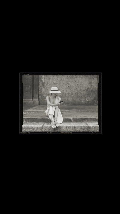 Literary Black Filter Hat Woman Instagram Highlight