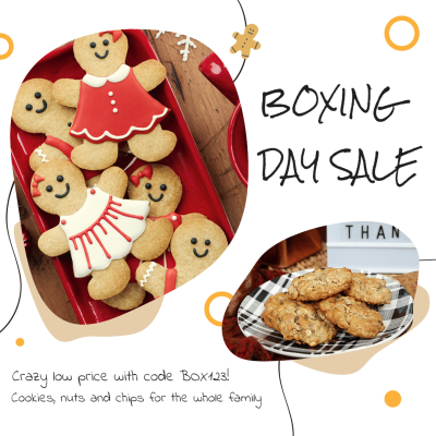 Cookies Nuts Chips Boxing Day Sale Instagram Post Image
