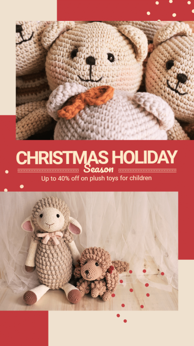 Children Toys Display Template Simple Fashion Style Poster Instagram Story