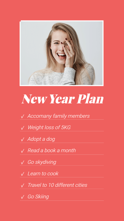 Creative New Year Plan Display Instagram Story