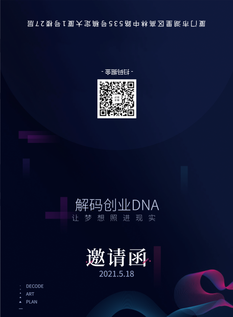 解码创业DNA/科技峰会/邀请函预览效果
