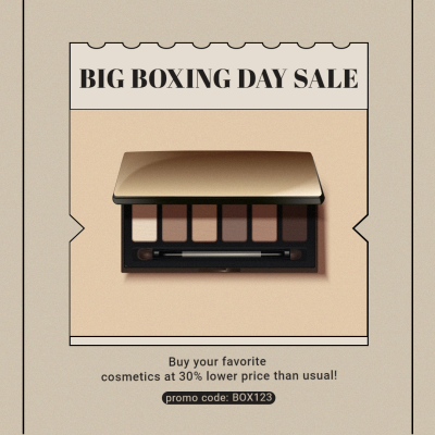 Simple Fashion Cosmetics Boxing Day Discount Sale Instagram Post