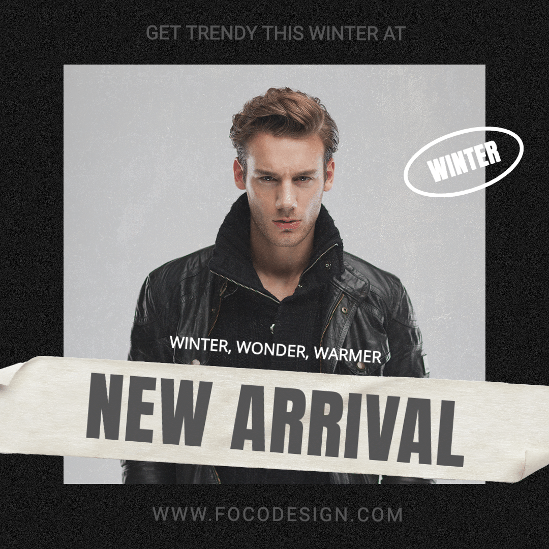 Man Clothing New Arrival Fashion Simple Style Poster Instagram Post