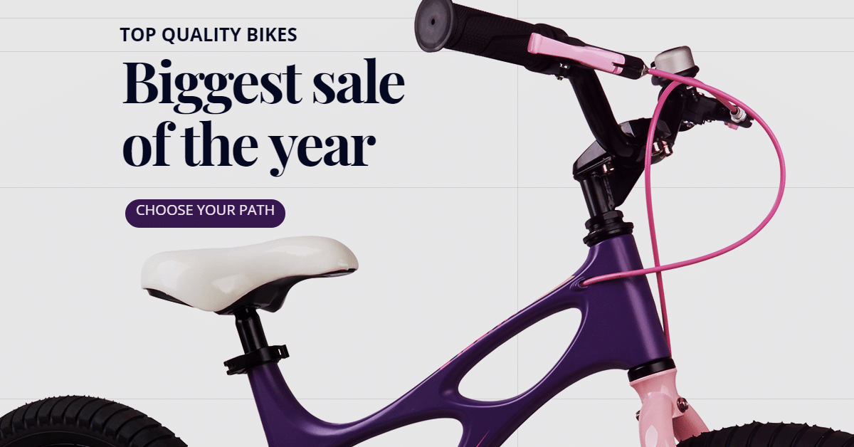 Bicycle Bike Sale Promo Ecommerce Banner预览效果