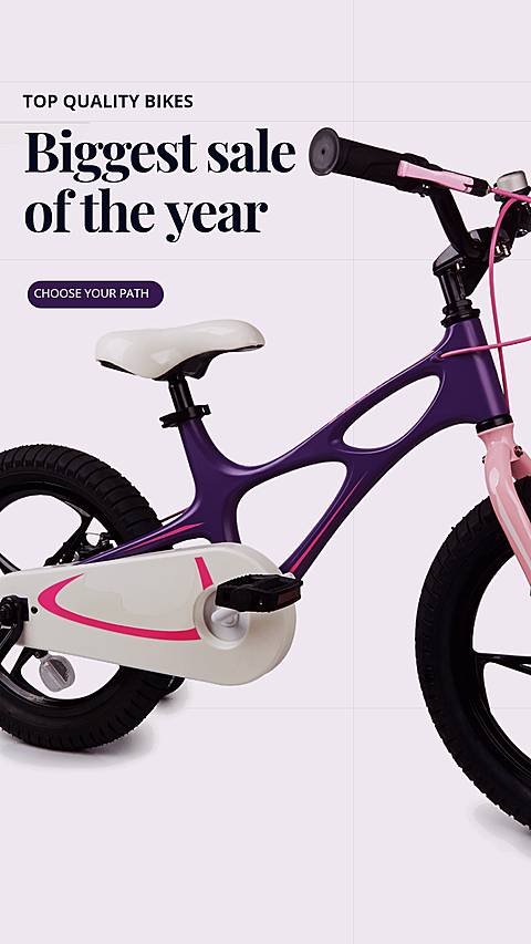 Bicycle Transportation Display Template Simple Style Poster Ecommerce Story