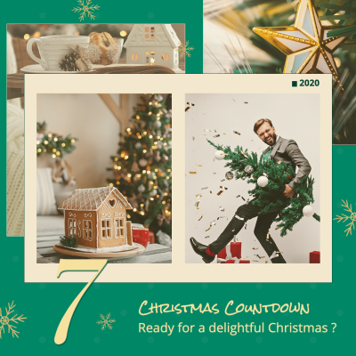 Literary Christmas Countdown Photo Instagram Post