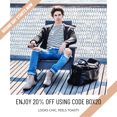 Male Clothes Boxing Day Promotion Instagram Post Image