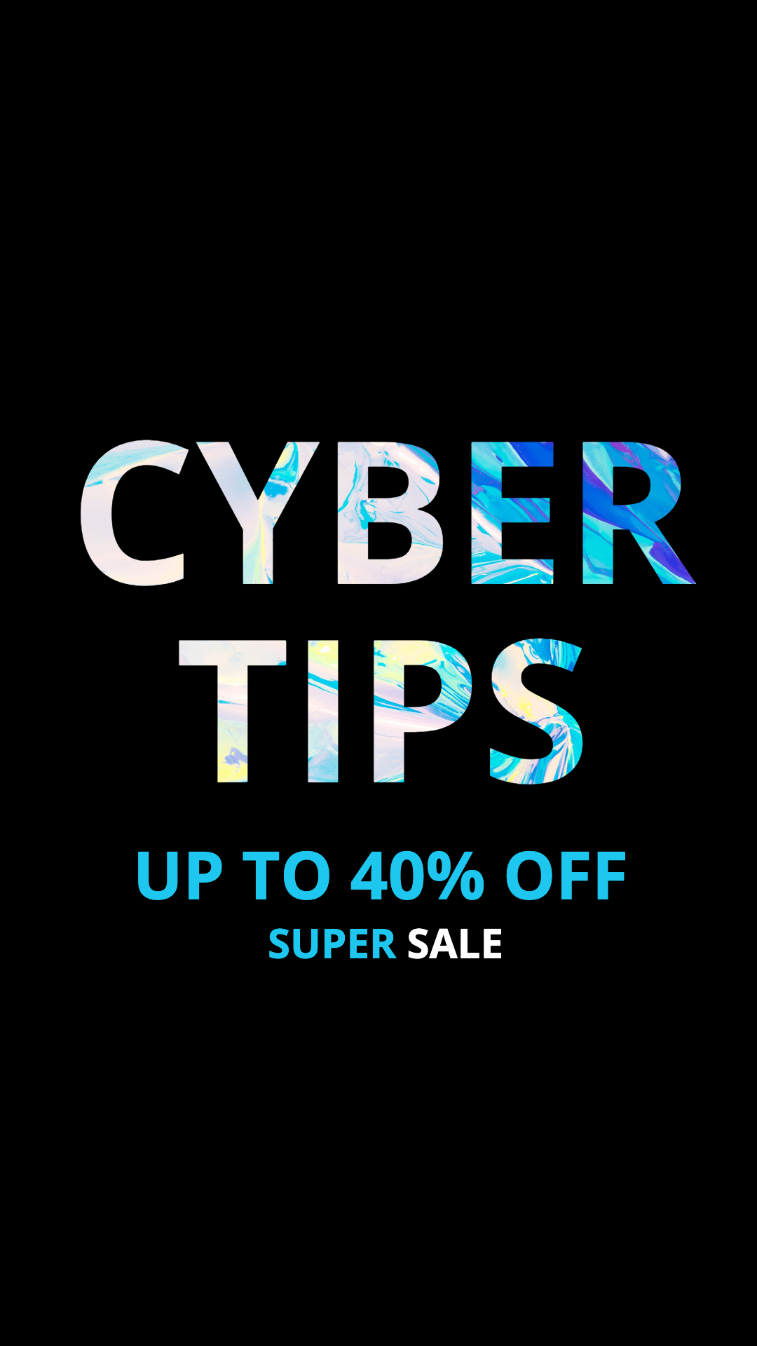 Simple Typesetting Neon Cyber Monday Sale Text Instagram Highlight