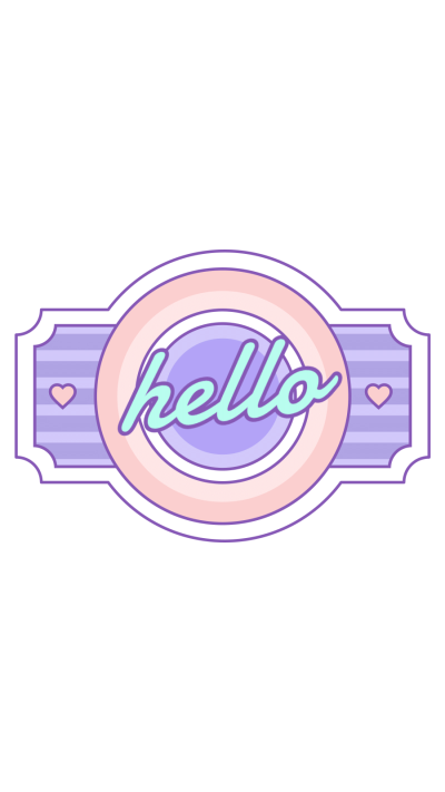 Cute Love Theme Circle Shape Text Hello Instagram Highlight