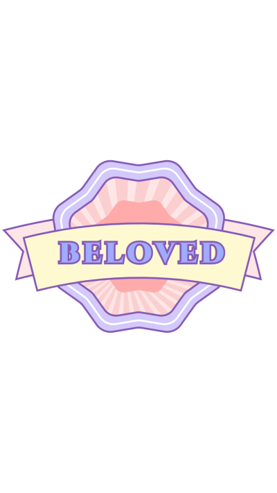 Cute Hand Painted Badges Text Beloved Instagram Highlight