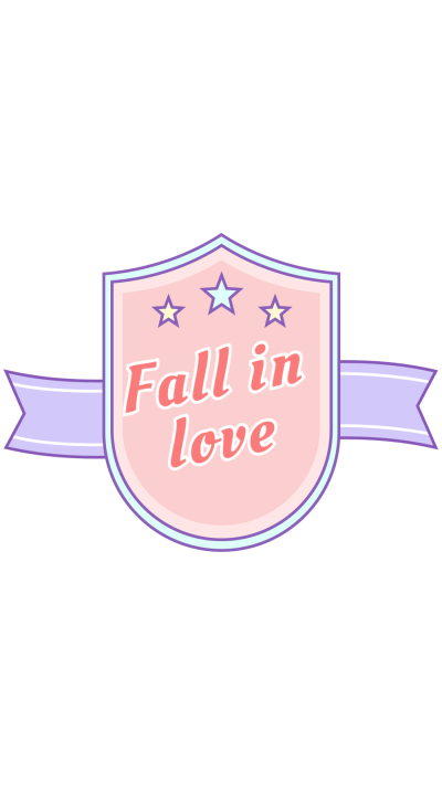 Cute Hand Painted Purple Silk Ribbon Love Theme Text Instagram Highlight