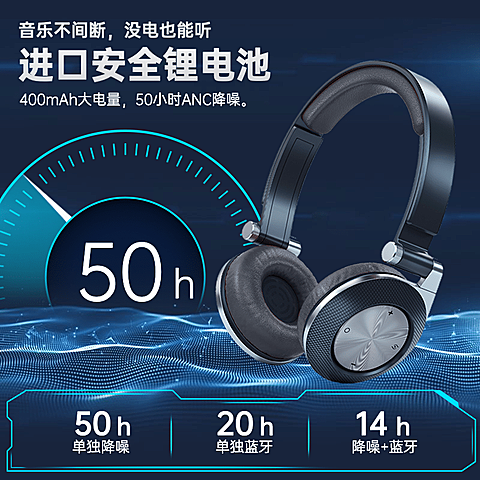 科技风数码耳机直通车主图