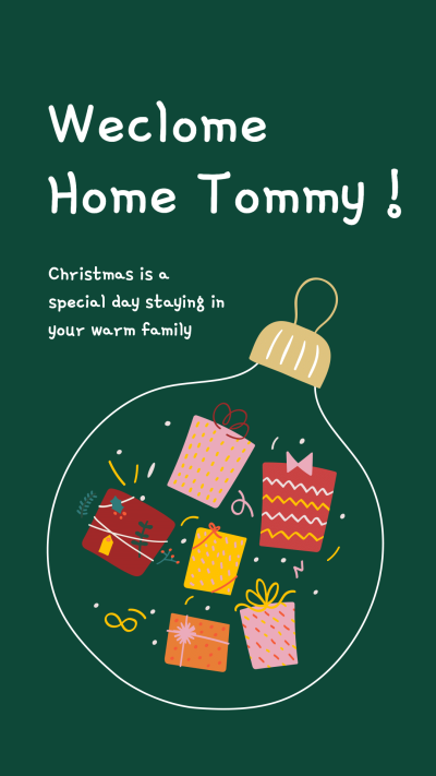 Welcome Home for Christmas Instagram Story Image