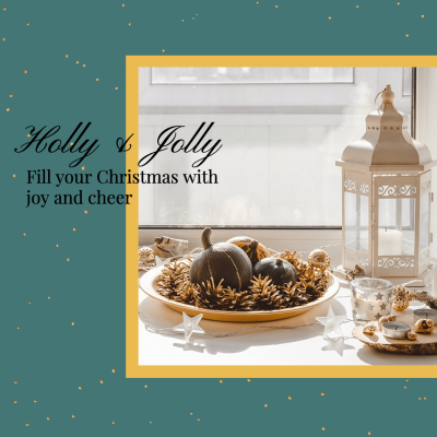 Gold Dot Element Christmas House Decoration Template Poster Ecommerce Product Image