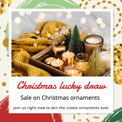 Christmas Ornament Lucky Draw Instagram Post Image