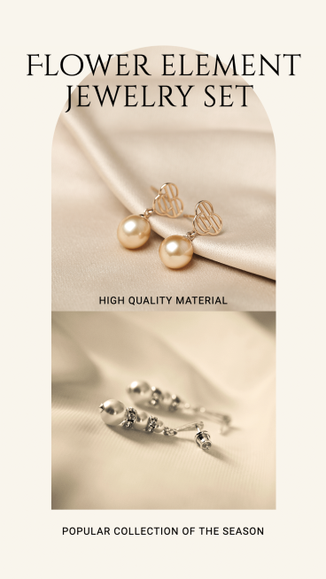 Flower Element Jewelry Set Discount Ecommerce Story预览效果