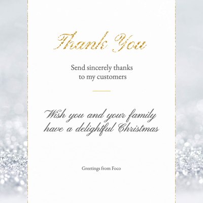 Luxury Christmas Customers Thanks Letter Instagram Post