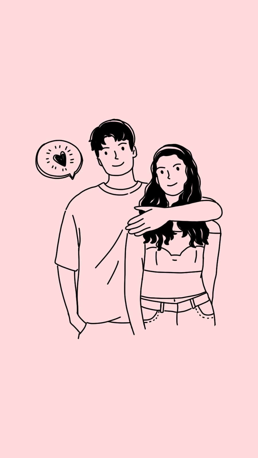 Couple Line Drawing Illustration Instagram Highlight