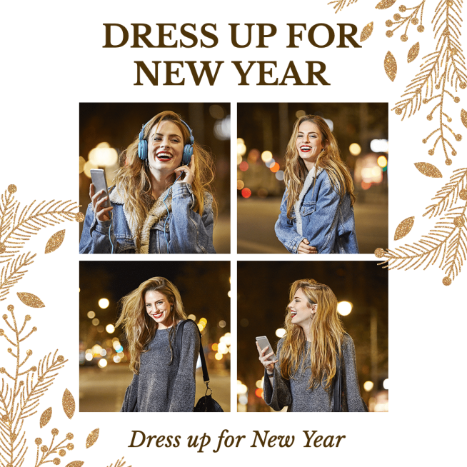 New Year Women's Fashion Clothing Promo Ecommerce Product Image预览效果