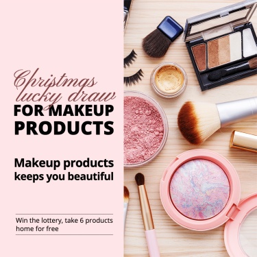 Literary Christmas Makeup Products lucky Draw Ecommerce Product Image