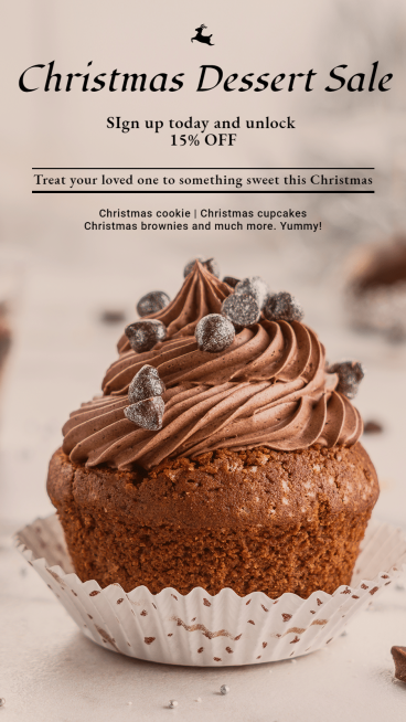 Fashion Christmas Dessert Sale Display Ecommerce Story预览效果