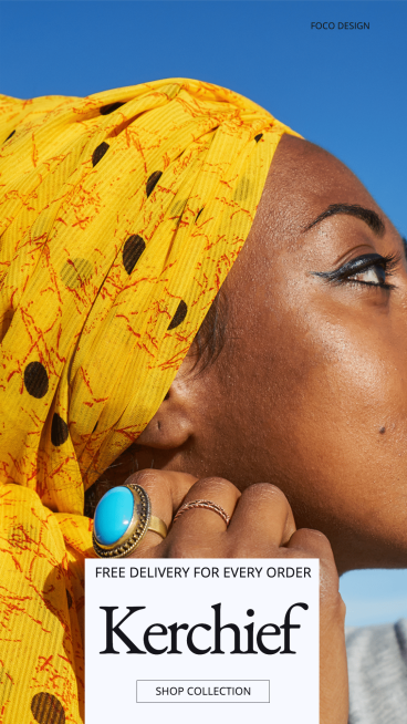 Free Delivery Headscarf Accessories Ecommerce Story预览效果