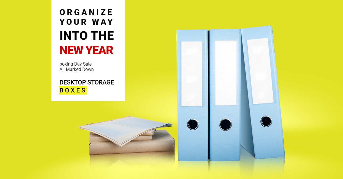 Tabletop Storage Box Boxing Day Promotion Ecommerce Banner预览效果
