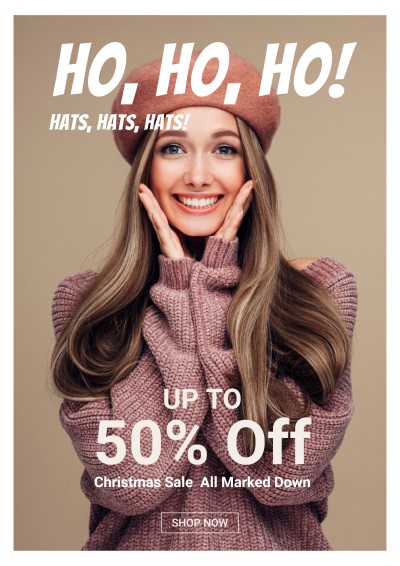 Christmas Sale Hats Discount Propagating Poster