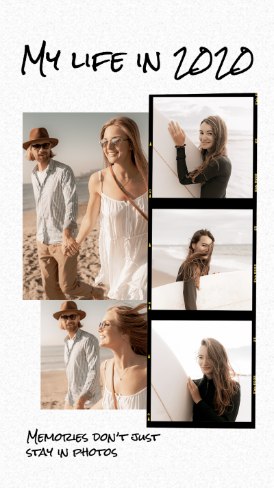 Simple Fashion Annual Review Record Photos Display Instagram Story