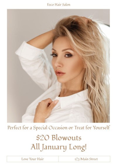 Commercial Hair Salon Service Promotion Poster