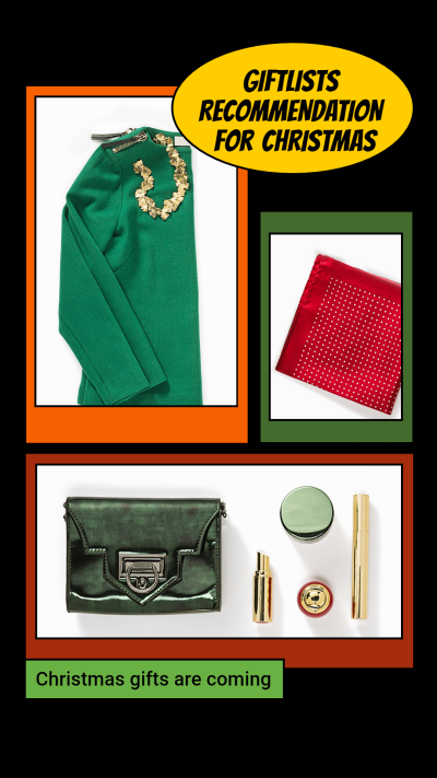 Simple Fashion Christmas Gifts Recommendation Display Instagram Story