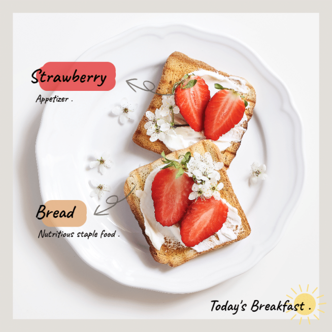 Strawberry Toast Mark Template预览效果