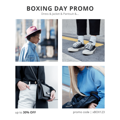 Fashion Women's Wear Boxing Day Display Promo Instagram Post