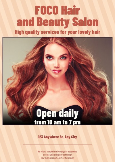 Hair Salon Offline Propaganda Flyer